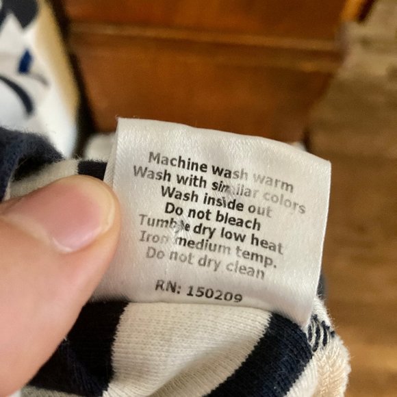 La Ligne French Navy Striped 100% Cotton Tee - Size Large - Picture 7 of 9